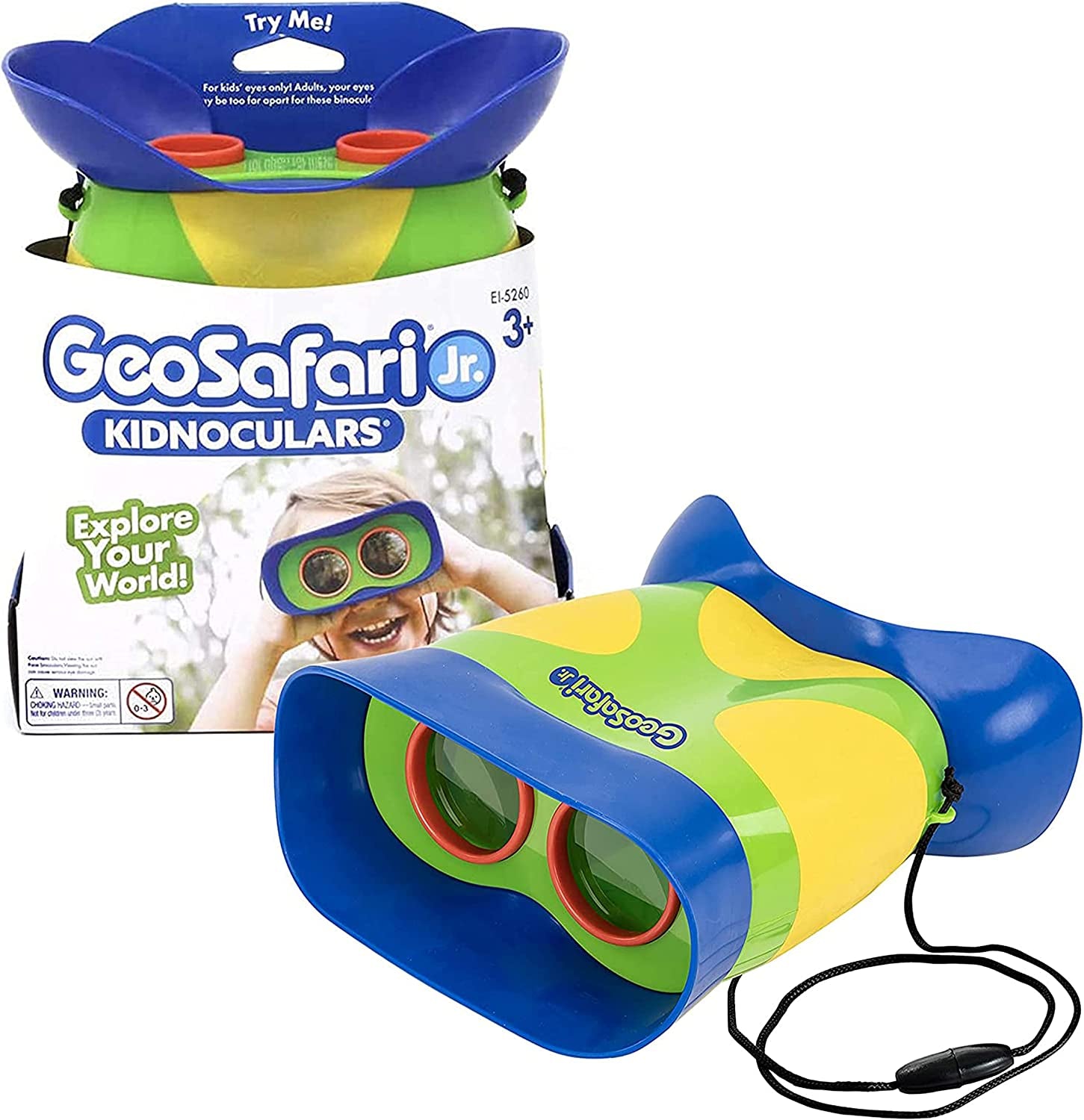 Geosafari Jr. Kidnoculars, Binoculars for Toddlers & Kids, Easter Basket Stuffers for Kids, Gift for Toddlers Ages 3+